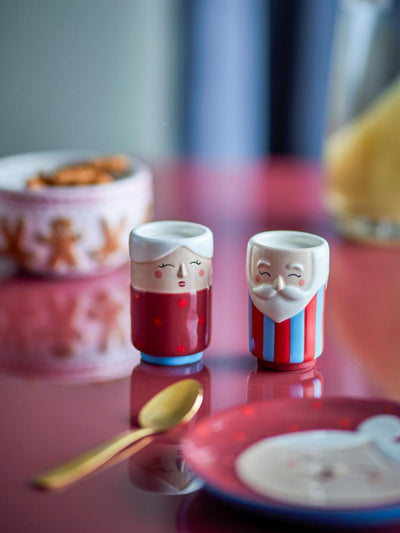 Granny Salt & Pepper Shaker Set, Red, Stoneware