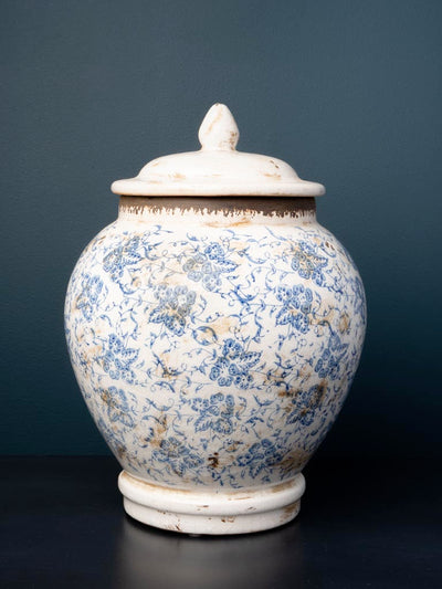 Blue pottery jar Bucolic