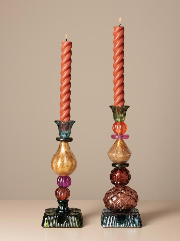 colored candlesticks Vitraelis S/2