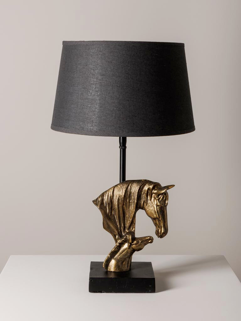 Table lamp golden horse breeding