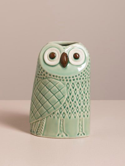 Bohemian owl vase