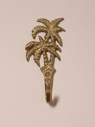 Hook with brass palm trees