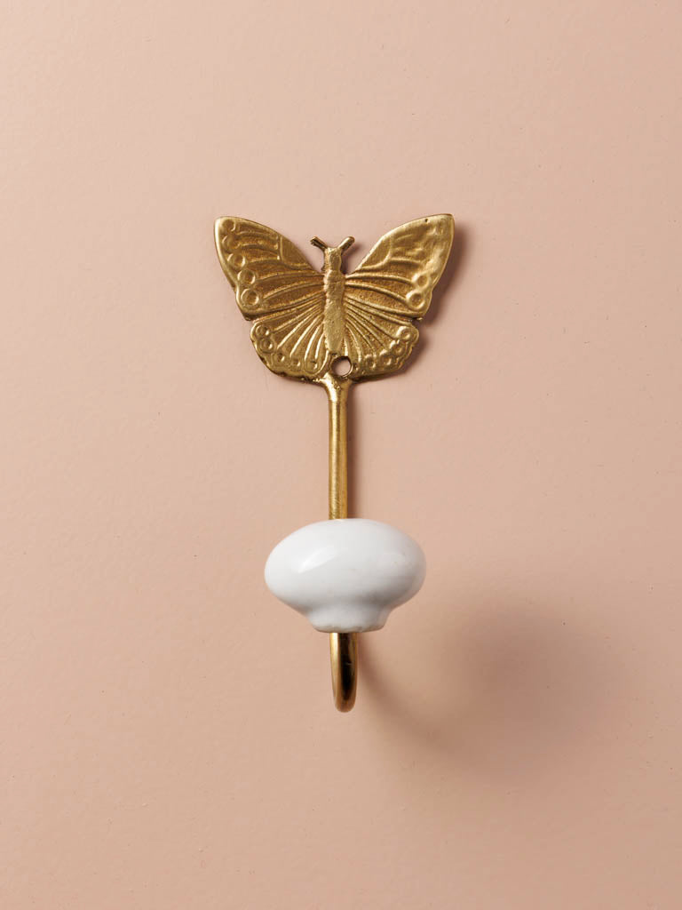 Golden metal butterfly hook