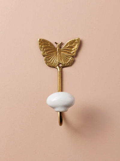 Golden metal butterfly hook