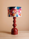 Fiori burgundy lacquered table lamp