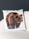 Cushion bear in snowy landscape
