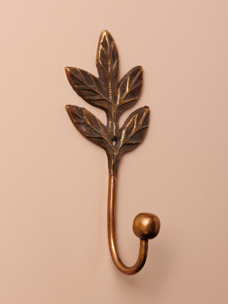 Golden metal leaf hook