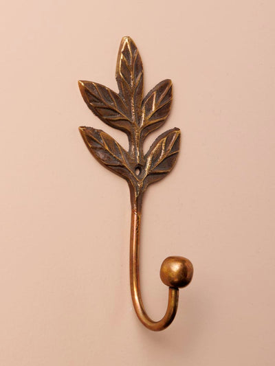 Golden metal leaf hook
