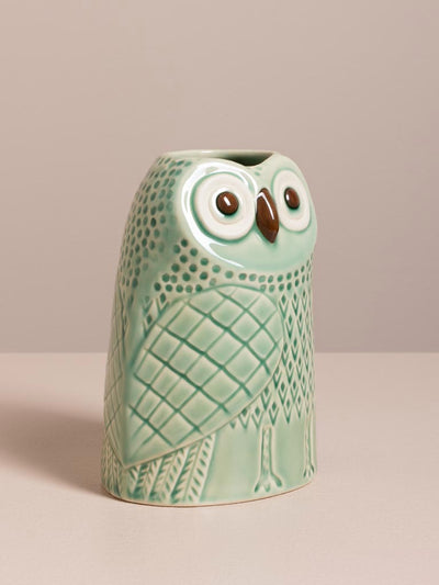 Bohemian owl vase