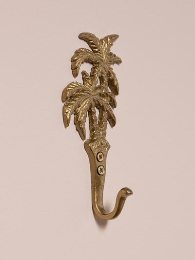 Hook with brass palm trees