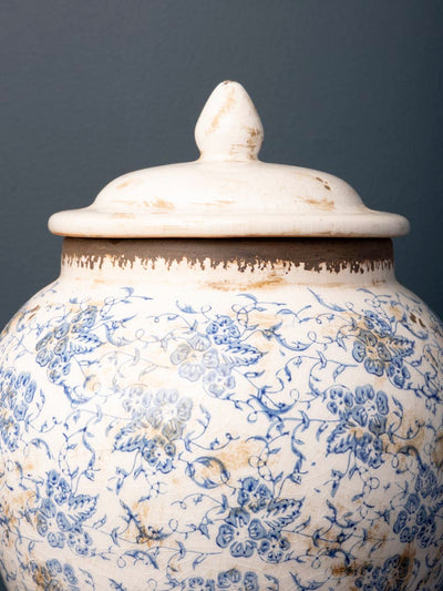 Blue pottery jar Bucolic