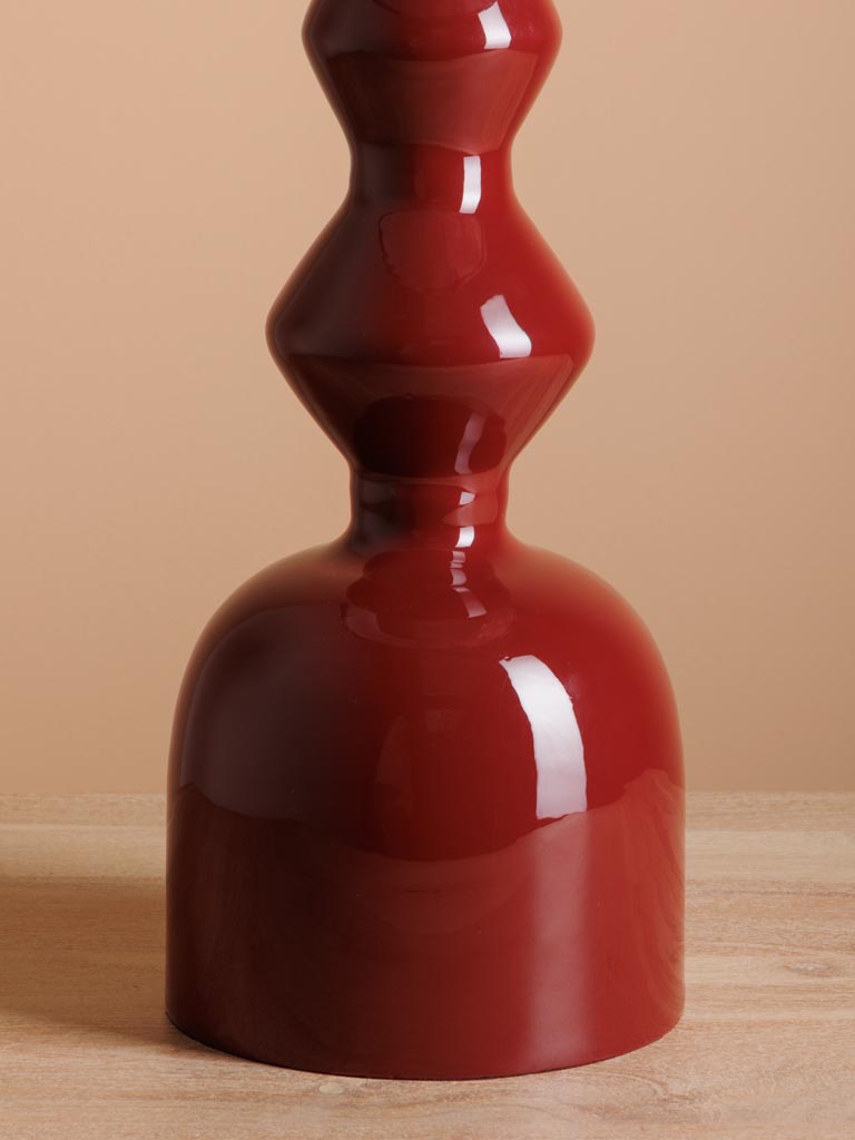 Fiori burgundy lacquered table lamp
