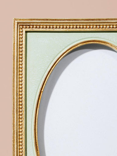 Mint green photo holder with gold edges (10x15)