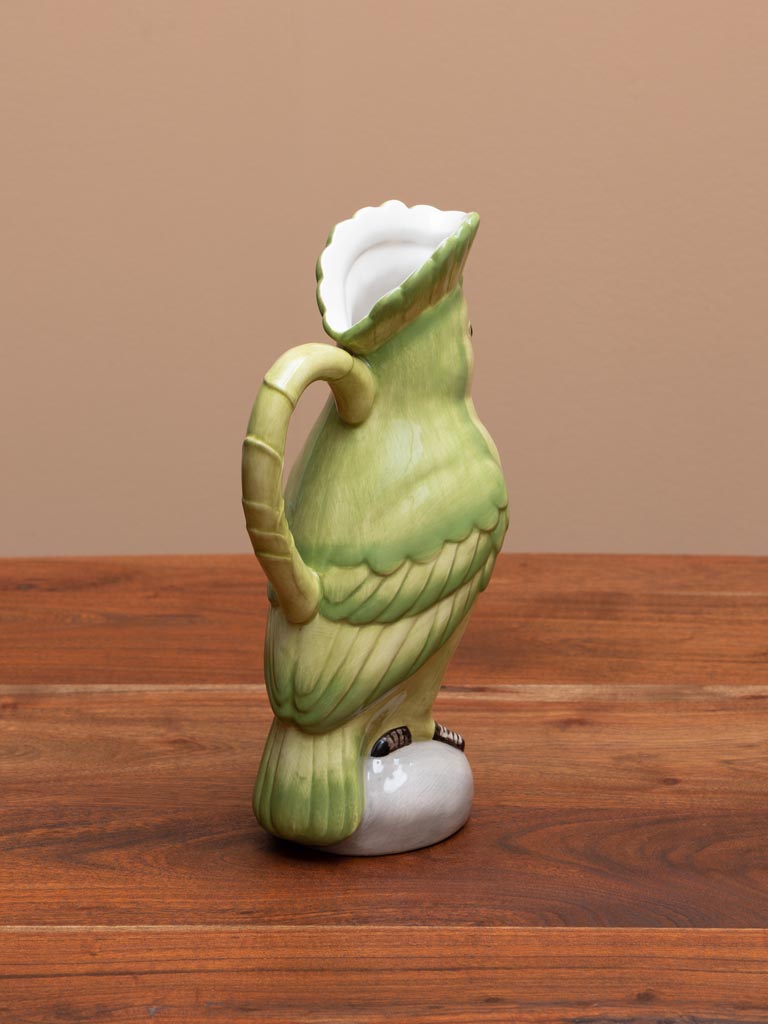 Ceramic parrot pitcher