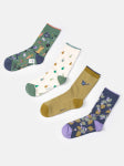 Womens Autumn Havest Organic Cotton Box of 4 Socks