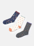 Womens Wild Animals Gathering Bamboo Box of 3 Socks
