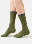 Mens Country Pheasant Organic Cotton Crew Socks