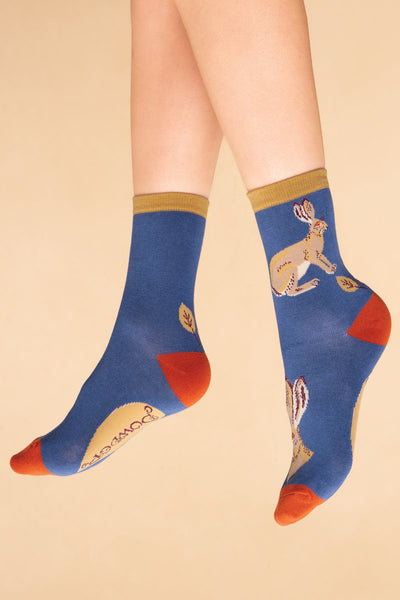 Hare Cameo Ankle Socks by Powder