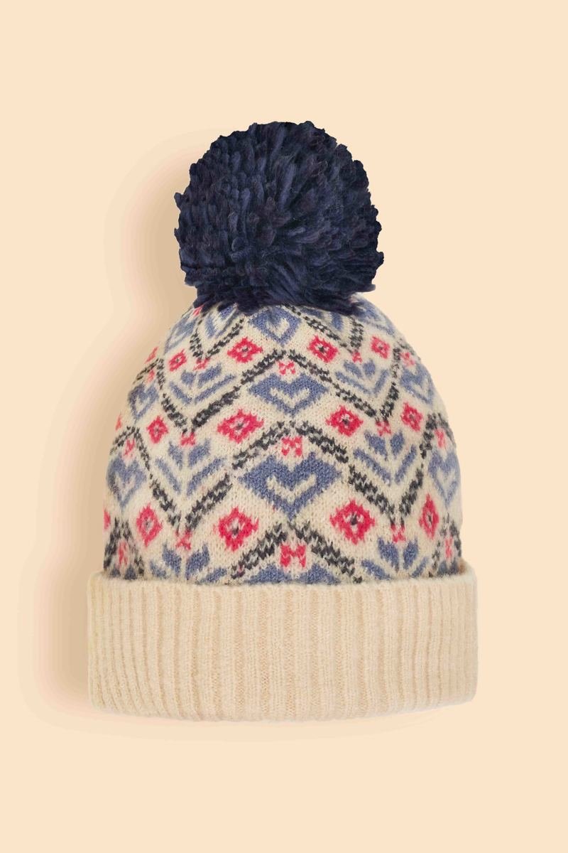 Kristi Bobble Hat - Cream