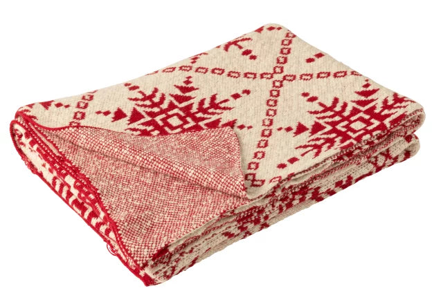 Blanket Snowflakes Cotton White/White