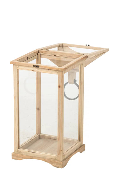 Lantern Chamonix Fir Wood Natural Large