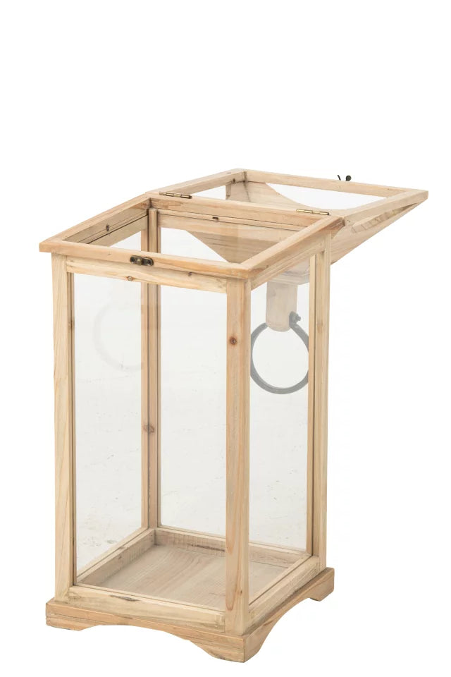 Lantern Chamonix Fir Wood Natural Large