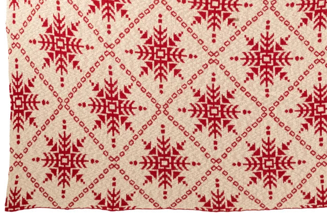 Blanket Snowflakes Cotton White/White
