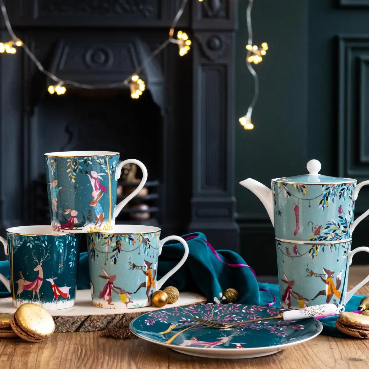 Woodland Tales Mug, Deer & Robin