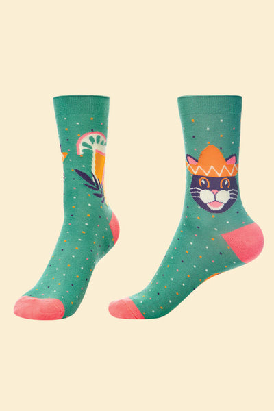 Mexicat Ankle Socks by Powder