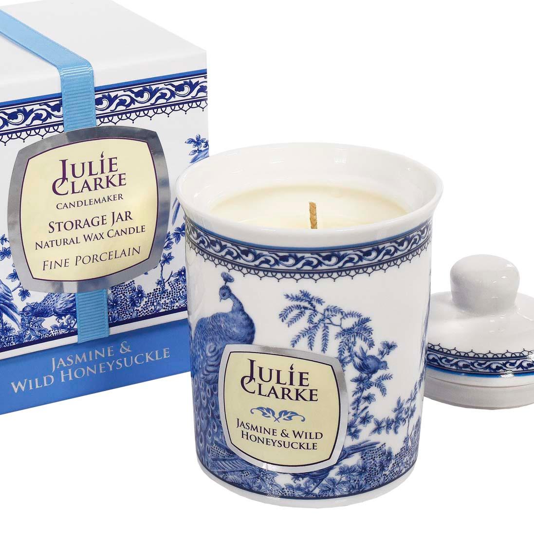 Jasmine & Honeysuckle Peacock Candle by Julie Clarke - Twenty Six