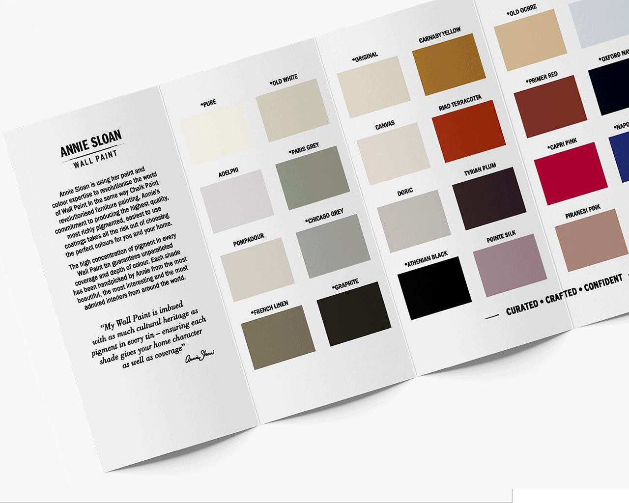 Annie Sloan Wall Paint Colour Card - Twenty Six