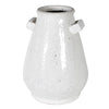 Small White Terracotta Vase with Handles