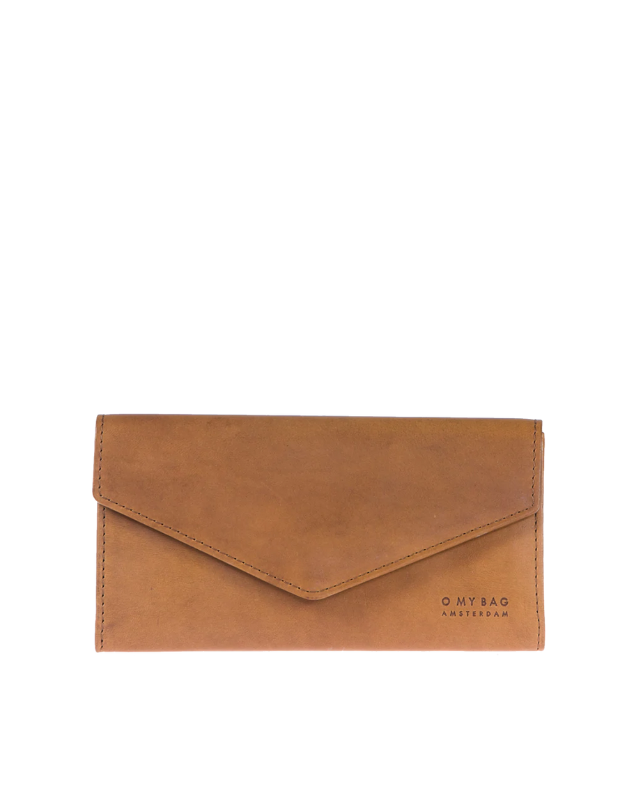 Envelope Pixie Classic Leather Wallet (Cognac) - Twenty Six
