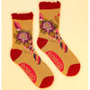 Fantasy Floral in Mustard Ankle Socks by Powder - Twenty Six