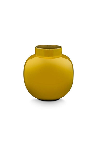 Round Yellow Metal Vase by Pip Studio - Twenty Six
