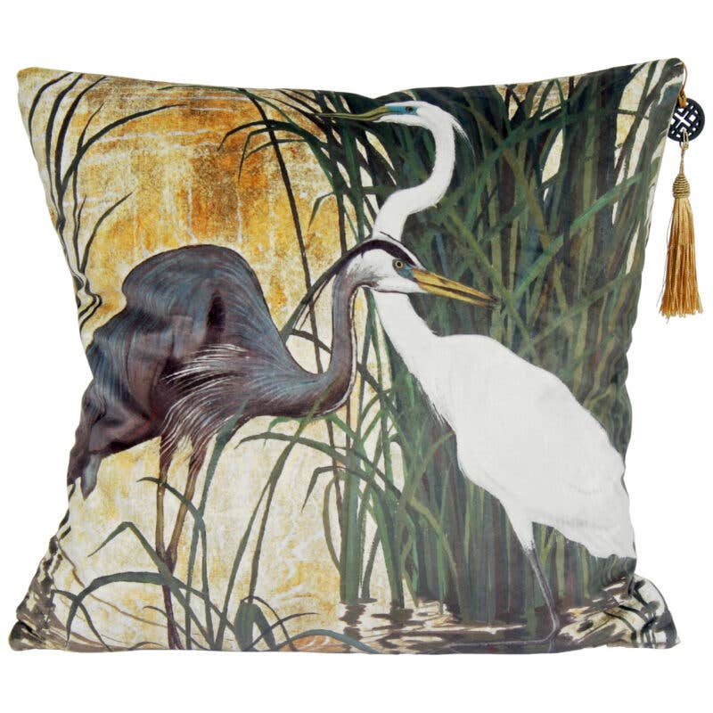 Heron & Crane Cushion Cover
