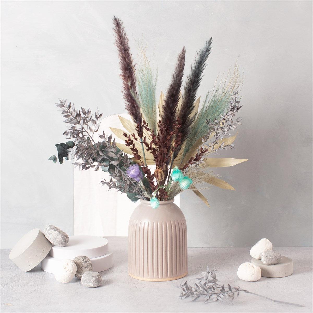 Large Grooved Vase (Grey) - Twenty Six