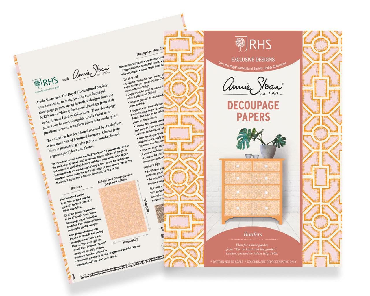 Boarders RHS Decoupage Paper - Twenty Six