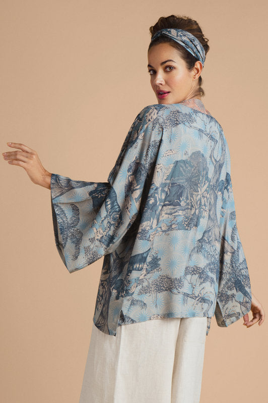Tropical Toile Kimono Jacket by Powder