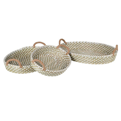 Set of 3 Woven Seagrass Baskets