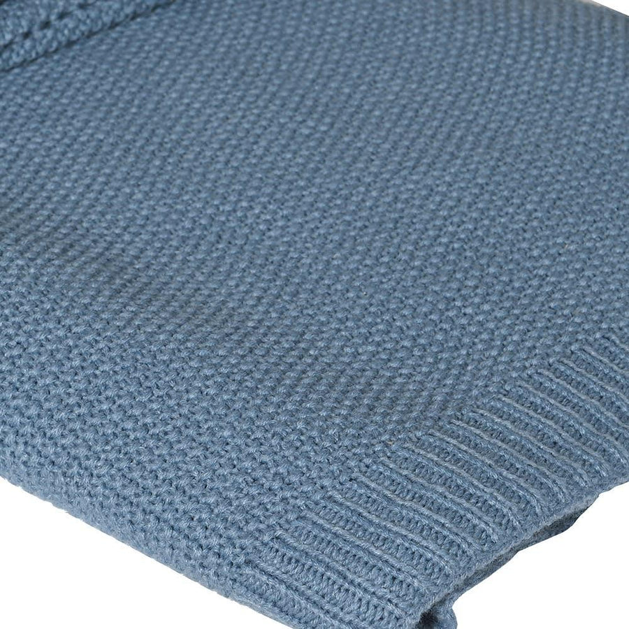 Sea Blue Knitted Blanket - Twenty Six