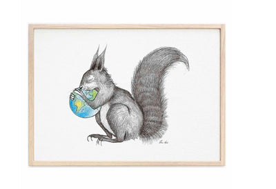 Squirrel World A4 The Premium Art Print - Twenty Six