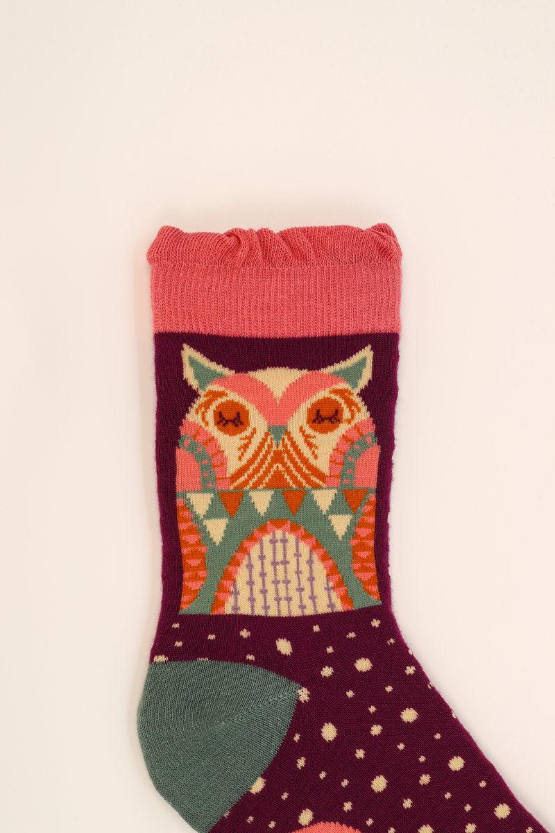 Owl by Moonlight Ankle Socks by Powder - Twenty Six