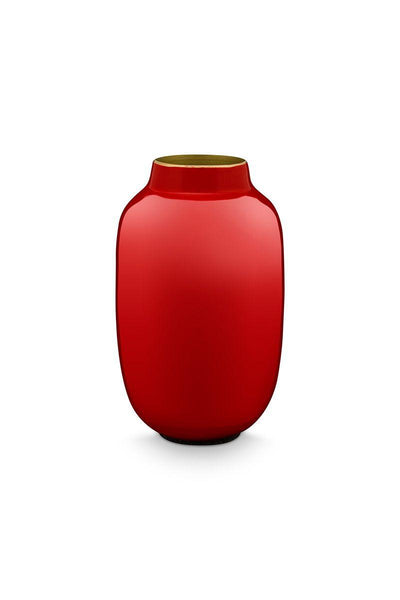 Oval Red Metal Vase 14cm by Pip Studio - Twenty Six