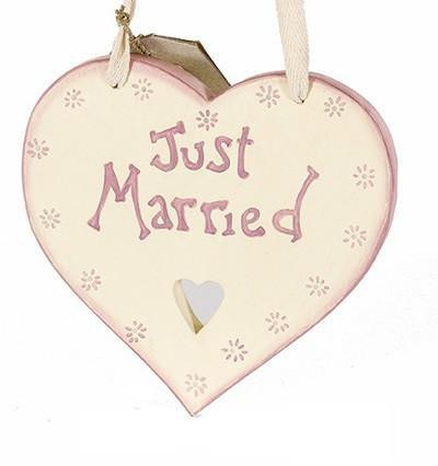 Just Married Wooden Heart - Twenty Six