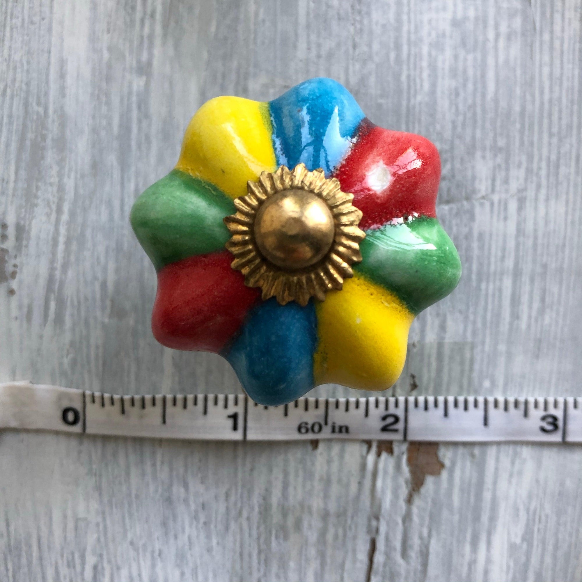 Multicoloured Ceramic Door Knob - Twenty Six