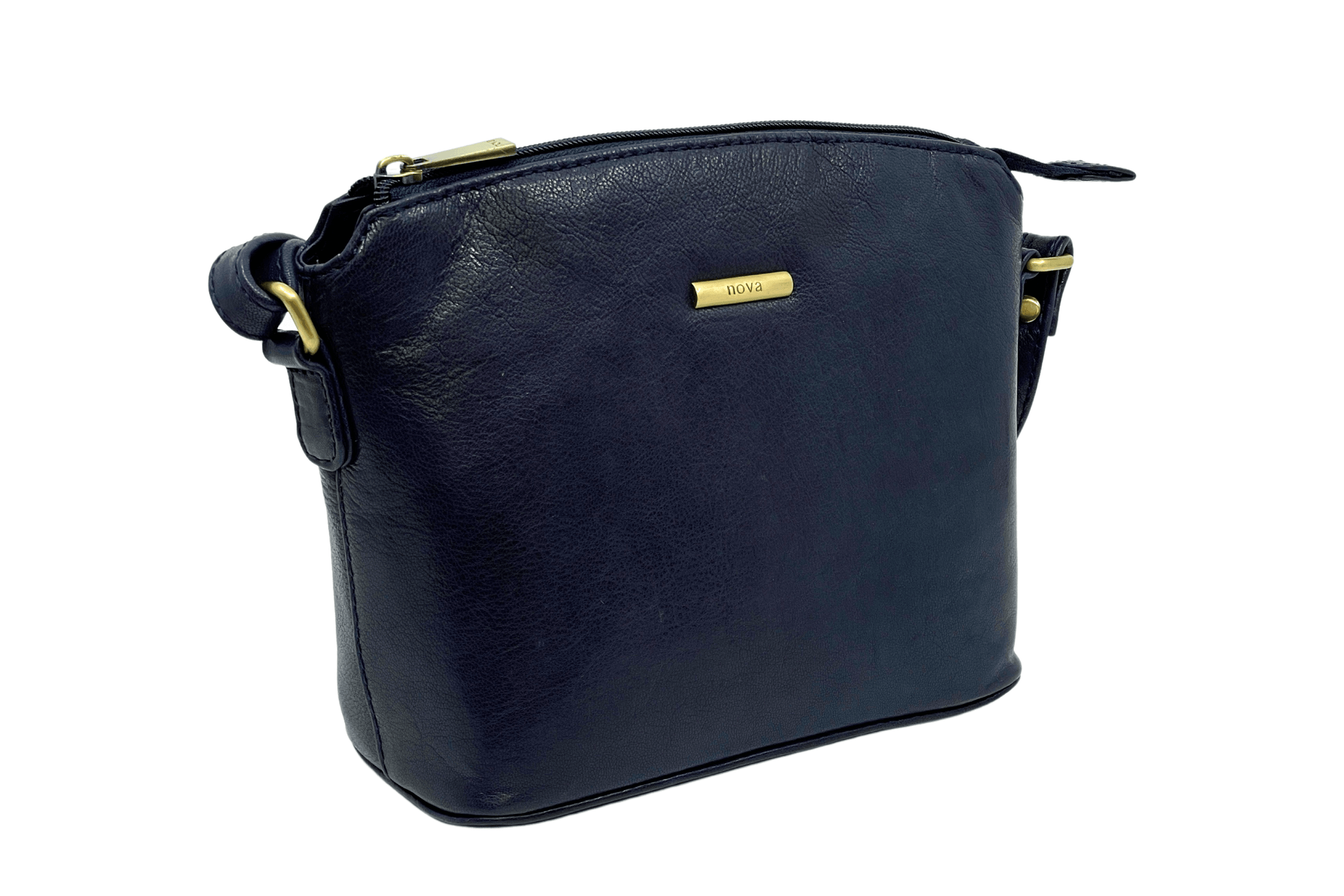 Navy Leather Handbag Twenty Six