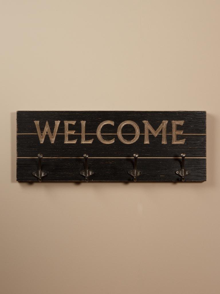 Welcome Coat Rack 4 Hooks - Twenty Six