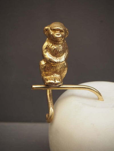 Golden Monkey on Marble Apple - Twenty Six